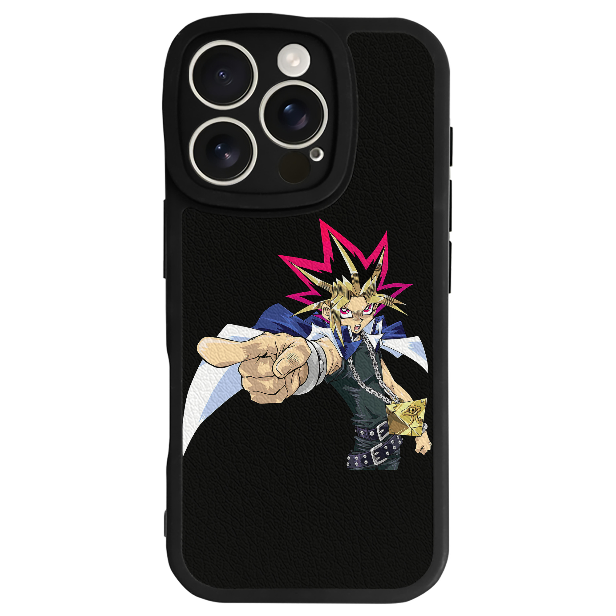 （画像用） 遊☆戯☆王 Yu-Gi-Oh! 【iPhone 16シリーズ対応】シリコンスマホケース（レザー調） 材質：シリコン